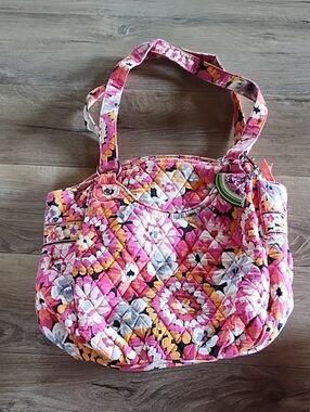 Vera Bradley Pink Quilted Floral Shoulder Bag